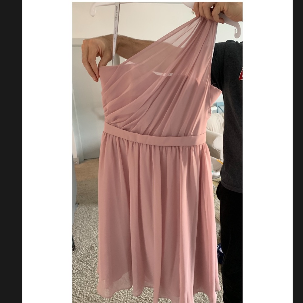 Blush bridesmaid dress